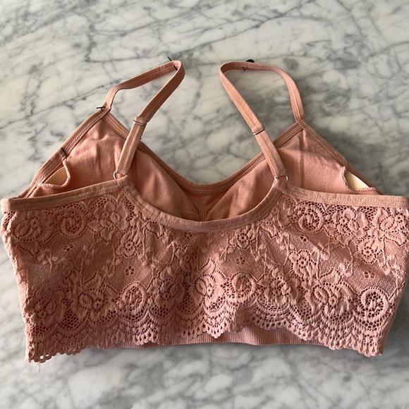Blush Pink Bralette with Lace Detail NWOT XL - Picture 2 of 5
